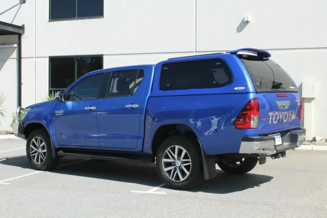 Colour-coded SJS canopy on a Toyota Hilux, fitted by Trusted Mechanical