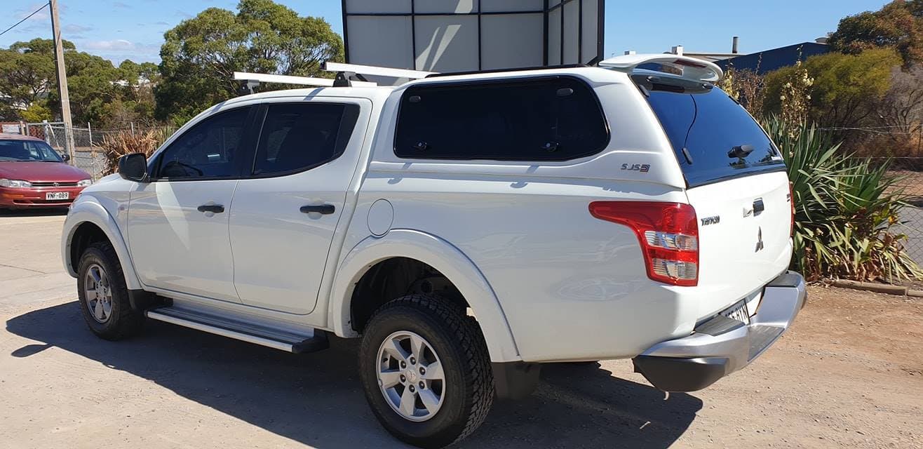 Colour-coded ute canopy fitted at Trusted Mechanical, Lonsdale