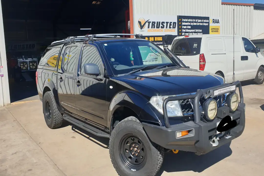 Nissan log-book service in progress at Trusted Mechanical, Adelaide