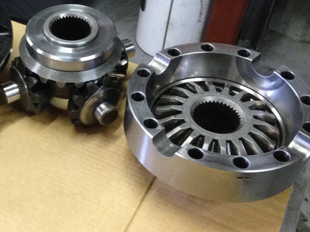 Spicer differential stripped into components during a driveline rebuild at Trusted Mechanical, Adelaide